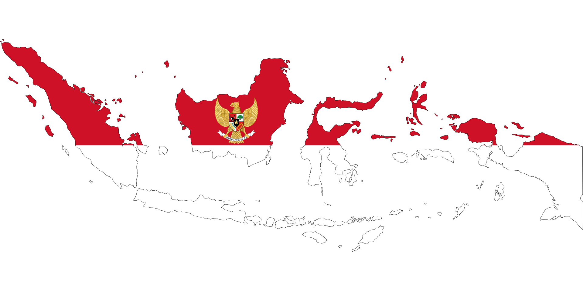 Indonesian map as flag