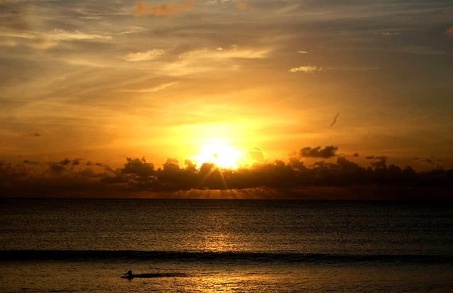 sunset at kuta