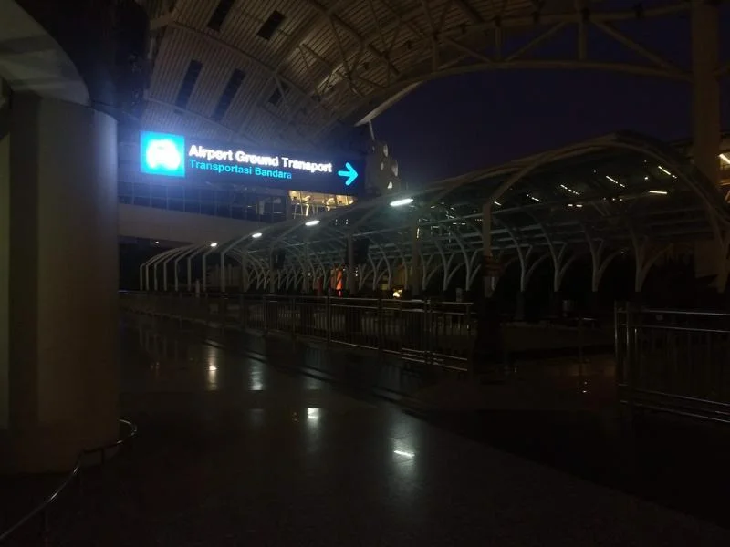 Airport sign for parking area