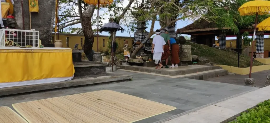 at the holy water shrine