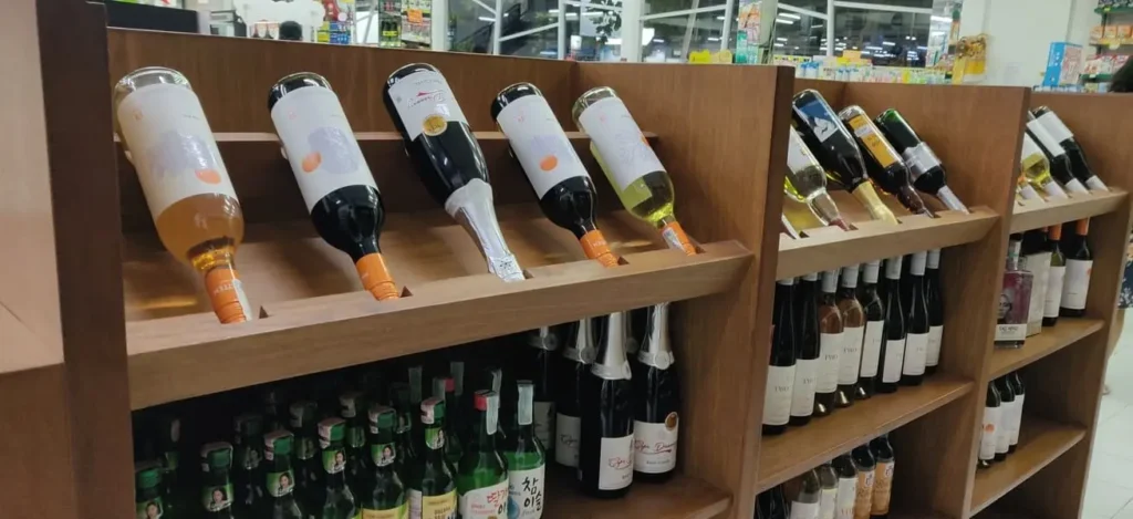 wijn in de supermarkt