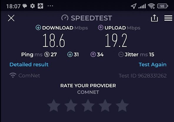 speed test co-working space mapogu