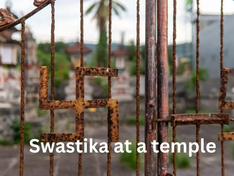 swastika at temple and houses