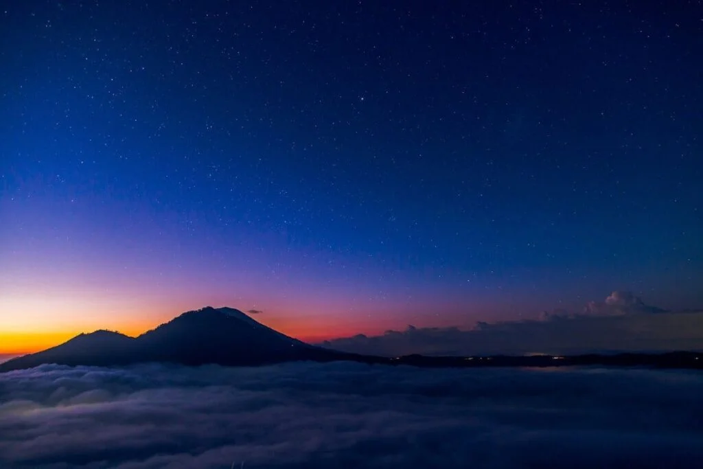 Bali Volcano above the clouds