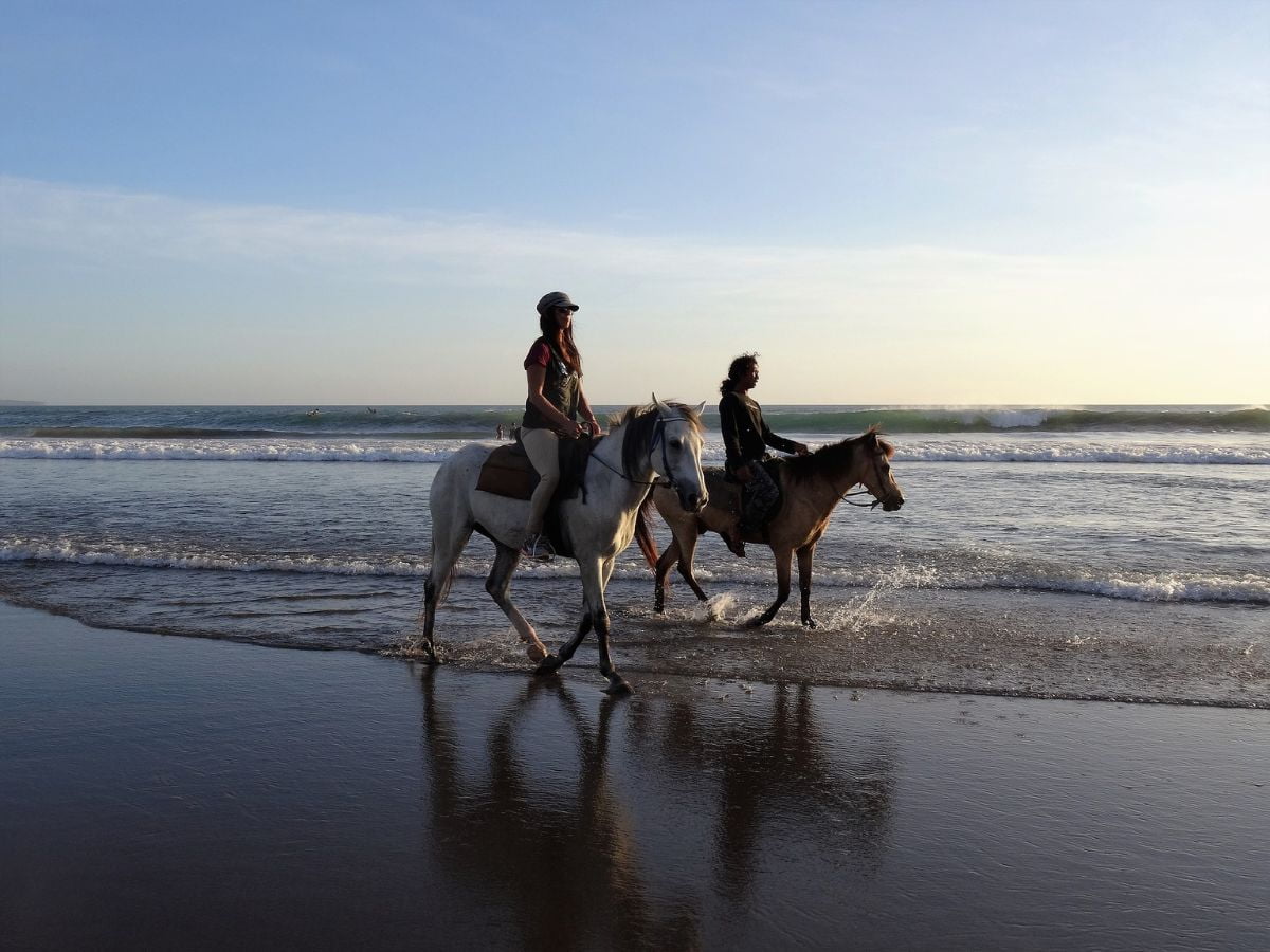 Bali horse riding on the beach