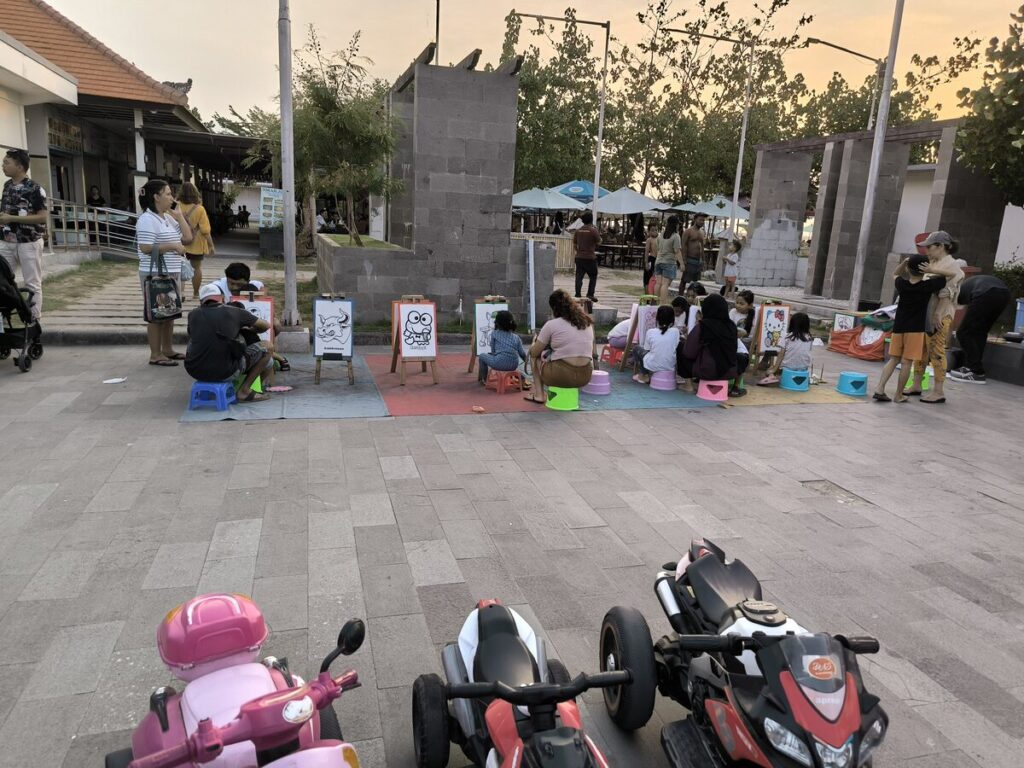 children entertainment at pantai jerman